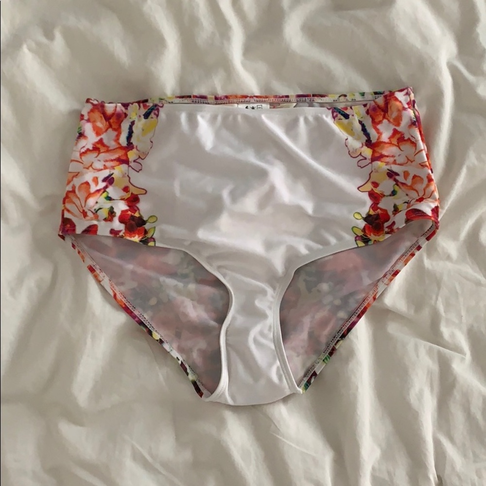 Mayan Pink Floral High rise swim bottom